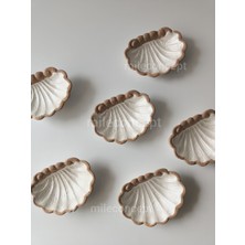 Mile Concept Kahve Yanı Sunumluk/minik Midye Tasarımlı Sunumluk / Lokumluk / Drajelik 6-Adet