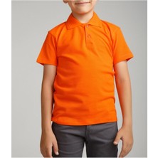 Nacar Çarşı Erkek Çocuk Turuncu Polo Yaka T-Shirt