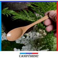 Candy Shine Ahşap Servis & Yemek Kaşığı Tahta Kaşık Naturel Kaşık