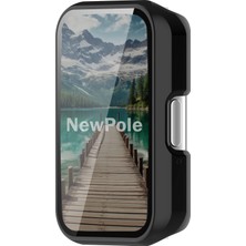 [galaxy Fit 3 ile Uyumlu] Newpole Galaxy Fit 3 Için Ekran Koruyucu Kırılmaz Cam ve Tam Kaplayan Watch Kasa Koruyucu Kılıf Yüksek Hassasiyetli Kılıf Samsung Galaxy Fit 3 ile Uyumlu