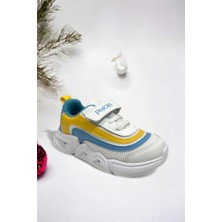 Ponchiq Memory Foam Çift Bant Işıklı Unisex Çocuk Spor Sneakers