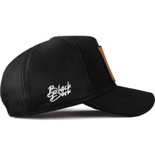 BlackBörk V1 Trucker Aslan - 13CS Kod Logolu Siyah Şapka (Cap)