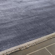 Dekorvia Delüx 9154 Koyu Gri Yumuşak Dokulu Halı Salon Mutfak Kesme Yolluk Makine Halısı