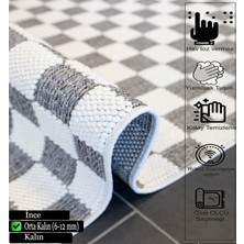 Dekorvia Tarz 9228 Beyaz&Bej Yumuşak Dokulu Halı Salon Mutfak Kesme Yolluk Makine Halısı