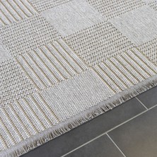 Dekorvia Tarz 8867 Bej Yumuşak Dokulu Halı Salon Mutfak Kesme Yolluk Makine Halısı