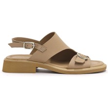 Miranda Nude Hakiki Deri Kadın Sandalet