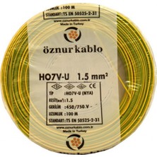 Öznur Kablo 1,5 Mm² Nya Kablo Sarı-Yeşil
