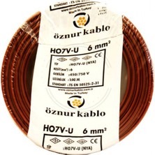 Öznur Kablo 6 Mm² Nya Kablo Kahverengi