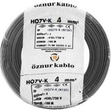 Öznur Kablo 4 Mm² Nya Kablo Siyah