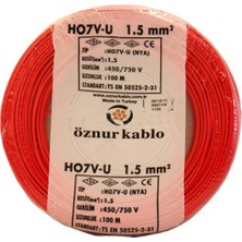 Öznur Kablo 1,5 Mm² Nyaf Kablo Kırmızı