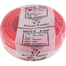 Öznur Kablo 6 Mm² Nyaf Kablo Kırmızı