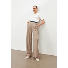Setre Bej Geniş Kesim Pantolon