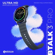 Zeblaze Btalk 3 Pro Midnight Blue Akıllı Saat - Gece Yarısı Mavisi, 1.43" Ultra HD AMOLED Ekran, 24 Saat Kalp Atış Hızı, SpO2 ve Uyku İzleme