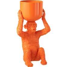 Laromita Decoration Maymun Saksı / Turuncu
