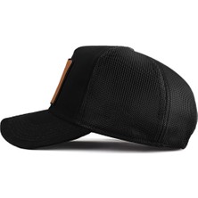 BlackBörk V1 Trucker Wake Up - 2CS Kod Logolu Unisex Siyah Şapka (Cap)