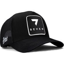 BlackBörk V1 Trucker 7 Numara - 5sb Kod Logolu Siyah Şapka (Cap)