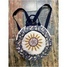 Street Bag Fargin Etnik Otantik Bohem Yuvarlak Nakışlı Sırt Çantası Günlük Seyahat Su Geçirmez Sırt Çantası