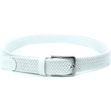 Derikem Elastik Örgü Kemer 3,5cm Beyaz Lastik Kemer Unisex