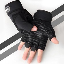 GongtuShop A01 Stili Xl Boyutu Gym Fitness Ağır Eğitim Eldiven Erkek Kadın Vücut Geliştirme Yarım Parmak Kaymaz Eldiven Bilek Desteği Halter Spor (Yurt Dışından)