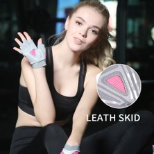 GongtuShop Gri Tarzı S Boyutu Gym Fitness Eldiven Kadın Erkek Yarım Parmak El Koruyucu Yoga Güç Ağırlık Kaldırma Crossfit Egzersiz Vücut Geliştirme (Yurt Dışından)