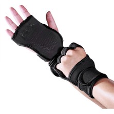 GongtuShop Siyah Stil L Boyutu Çapraz Eğitim Spor Eldiven Halter Yarım Parmak Eldiven Spor Fitness Vücut Geliştirme Spor Salonu Eldiven Sapları El Palm Koruyucu (Yurt Dışından)