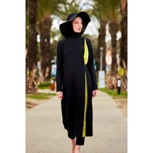 Marina Paraşüt Siyah Tam Kapalı Tesettür Mayo M2420