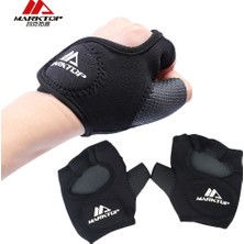 GongtuShop Siyah Stil M Boyutu 1 Çift Spor Eldivenleri Spor Eldivenleri Silikon Nemli Yerleşimler Nefes Ağırlık Kaldırma Spor Eğitim Eldivenleri Uzatılmış Bandaj Dambıl (Yurt Dışından)