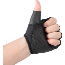 GongtuShop Siyah Stil M Boyutu 1 Çift Spor Eldivenleri Spor Eldivenleri Silikon Nemli Yerleşimler Nefes Ağırlık Kaldırma Spor Eğitim Eldivenleri Uzatılmış Bandaj Dambıl (Yurt Dışından)