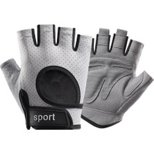 GongtuShop Gri Tarzı Xl Boyutu Kokossi Yarım Parmak Halter Spor Eldiven Bisiklet Spor Eldivenleri Dambıl Eğitim Bilek Muhafızları Nefes Kaymaz Palmiye (Yurt Dışından)
