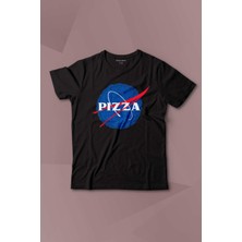 Kendim Seçtim Pizza Nasa Uzay Ajansı Cosmos Astronot Baskılı Çocuk Tişört Kısa Kollu