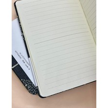 Kumaş Kapaklı Füme Renk Desenli A5 Defter / Notebook