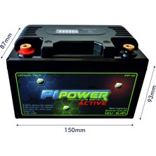 Pi Power Active 12V 6AH Lithium Lifepo4 Lityum Motosiklet Aküsü