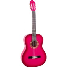 Valencia VC103TPKS Klasik Gitar Sap Çelikli 3/4 Pembe Sunburst