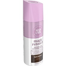 Nishlady Hair Magic Retouch /beyaz Saçlar Için Beyaz Kapatıcı Saç Spreyi ve Seyrek Kapatıcı Koyukahve 100 ml