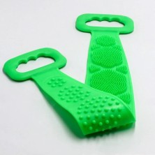 Çift Taraflı Silikon Duş Lifi Fırçası Peeling Beden Temizleme Banyo Keselenme 60 cm