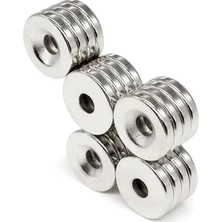 Hdg Havşa Delikli Çok Güçlü Neodyum Mıknatıs Magnet 15X3 mm - D10/D5MM Delik Çapı