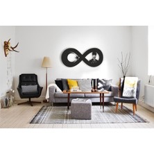 Elf Reklam Siyah Sonsuzluk Atatürk Tablo Ahşap Mdf Lazer Kesim