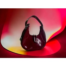 Bag Flower Cherry Model Bordo Çanta