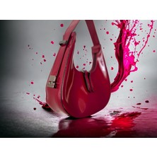 Bag Flower Cherry Model Bordo Çanta