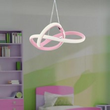 Elektroyou Bonna Modern Tekli Pembe Sarkıt LED Beyaz Power Ledli Salon Mutfak Oda Hol Ledli Avize