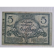 1918 Alman 5 Mark Banknot Temiz. Orijinal