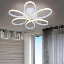 Elektroyou Linup Modern Beyaz Plafonyer Tavana Sıfır Beyaz Işık Salon Mutfak Yatak Odası LED Avize