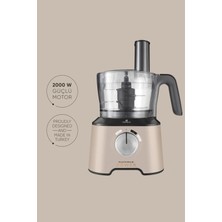 Karaca 1200 Watt + Mastermaid Iconic Beige  1,5 Lt Hacimli 2000 W Kıyma Yapabilen Mutfak Robotu Blender Se