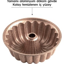 Nehir 1 Parça Açelya Alümünyum Döküm 26 cm Kek Kalıbı Tart Altın Döküm