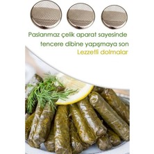 Paslanmaz Çelik Dolma Altlığı Delikli Çelik Pizza Lahmacun Tepsisi 3 Adet - 3 Boy