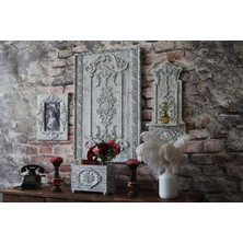 Neiwel Vintage Levni Eskitme Beyaz Ahşap Kutu