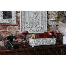 Neiwel Vintage Due Eskitme Beyaz Ahşap Kutu