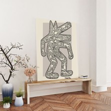 Pegziz Modern Sanatsal Tablo Keith Haring Duvar Dekorasyonu Kanvas Tablo Salon Dekorasyonu