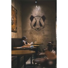 Elf Reklam Panda Geometrik Tablo Ahşap Mdf Lazer Kesim