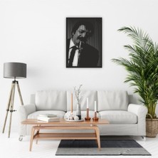 Elf Reklam Müslüm Gürses Çizgili Tablo Ahşap Mdf Lazer Kesim